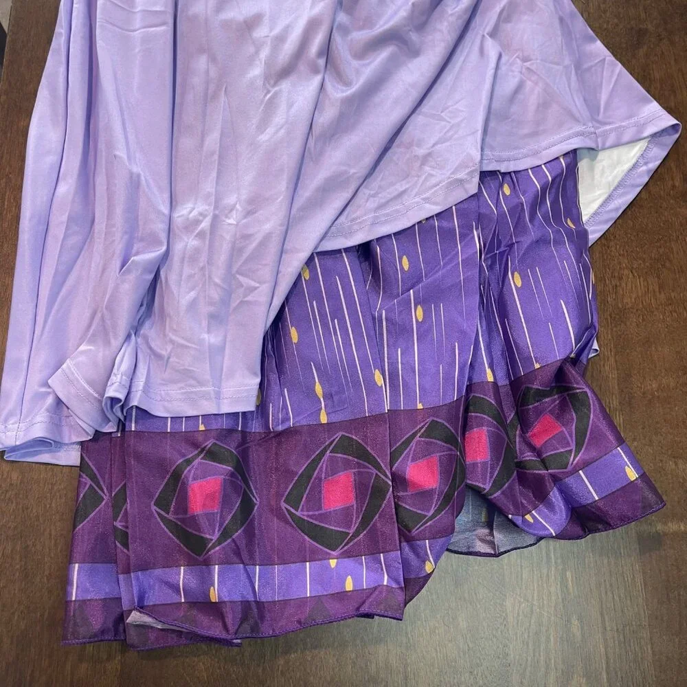 Asha Wish Costume Girls Size 9-10 Disney Princess Dress Up Halloween Cosplay NEW